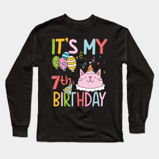 It's My 7th Birthday - Cat Long Sleeve T-Shirt